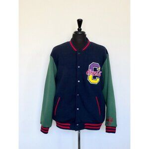 NEW! Coca-Cola by Staples Varsity Jacket Embroidery Blue Green Unisex SZ XL